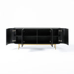 Bowie - Mid-Century Modern Black Oak + Brass Buffet by VIG Furniture - View 12