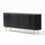 Bowie - Mid-Century Modern Black Oak + Brass Buffet by VIG Furniture - View 4