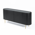 Bowie - Mid-Century Modern Black Oak + Brass Buffet by VIG Furniture - View 2