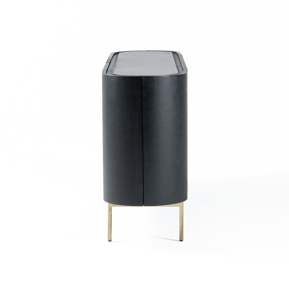 Bowie - Mid-Century Modern Black Oak + Brass Buffet by VIG Furniture - View 7
