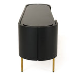 Bowie - Mid-Century Modern Black Oak + Brass TV Stand by VIG Furniture - View 8