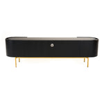 Bowie - Mid-Century Modern Black Oak + Brass TV Stand by VIG Furniture - View 9