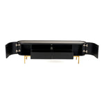 Bowie - Mid-Century Modern Black Oak + Brass TV Stand by VIG Furniture - View 10