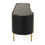 Bowie - Mid-Century Modern Black Oak + Brass TV Stand by VIG Furniture - View 6