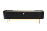 Bowie - Mid-Century Modern Black Oak + Brass TV Stand by VIG Furniture - View 2