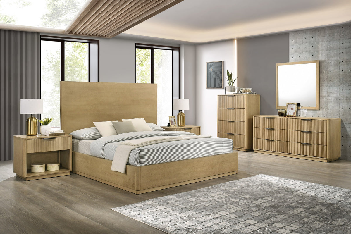 Santa Monica - Modern Natural Oak Bed by VIG Furniture - View 3