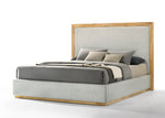 Eastern King Santa Barbara - Modern Grey Fabric + Natural Bed by VIG Furniture - View 1