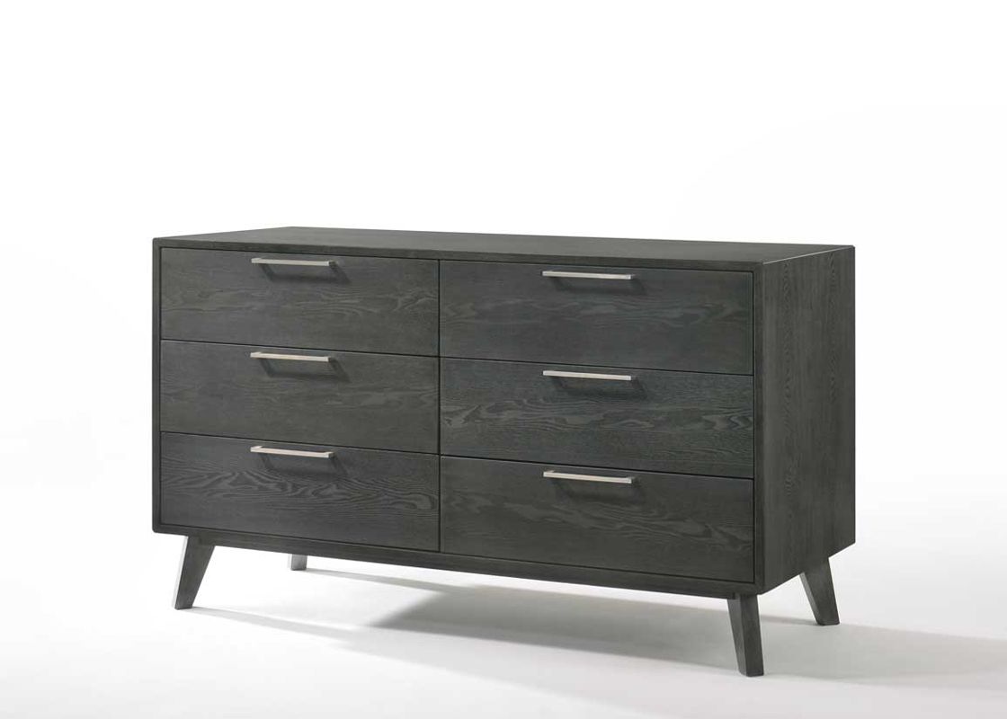Eastern King Soria Modern Grey Wash Bedroom Set
