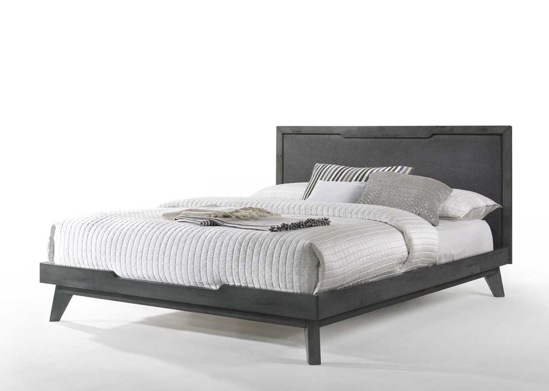 Eastern King Soria Modern Grey Wash Bedroom Set