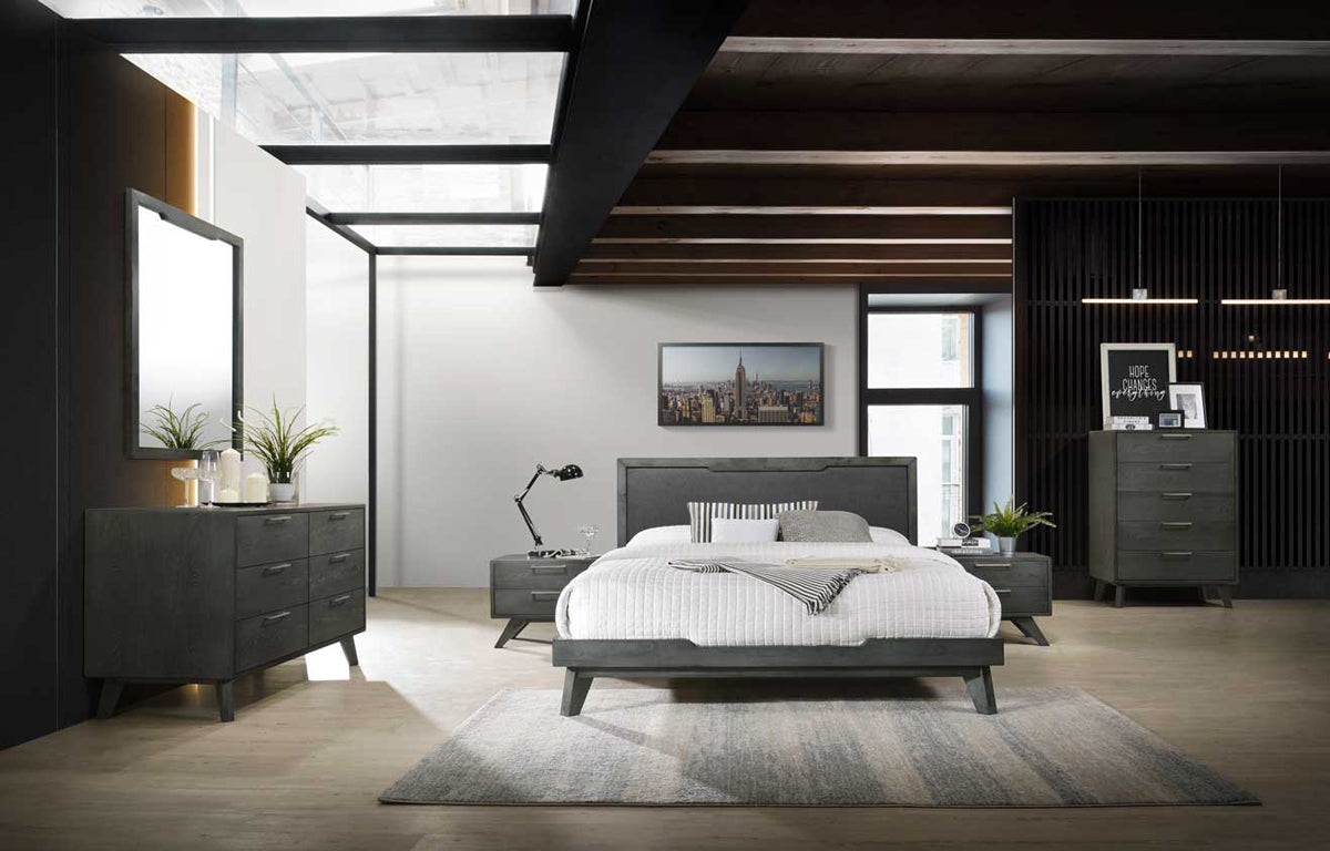 Eastern King Soria Modern Grey Wash Bedroom Set by VIG Furniture - View 1