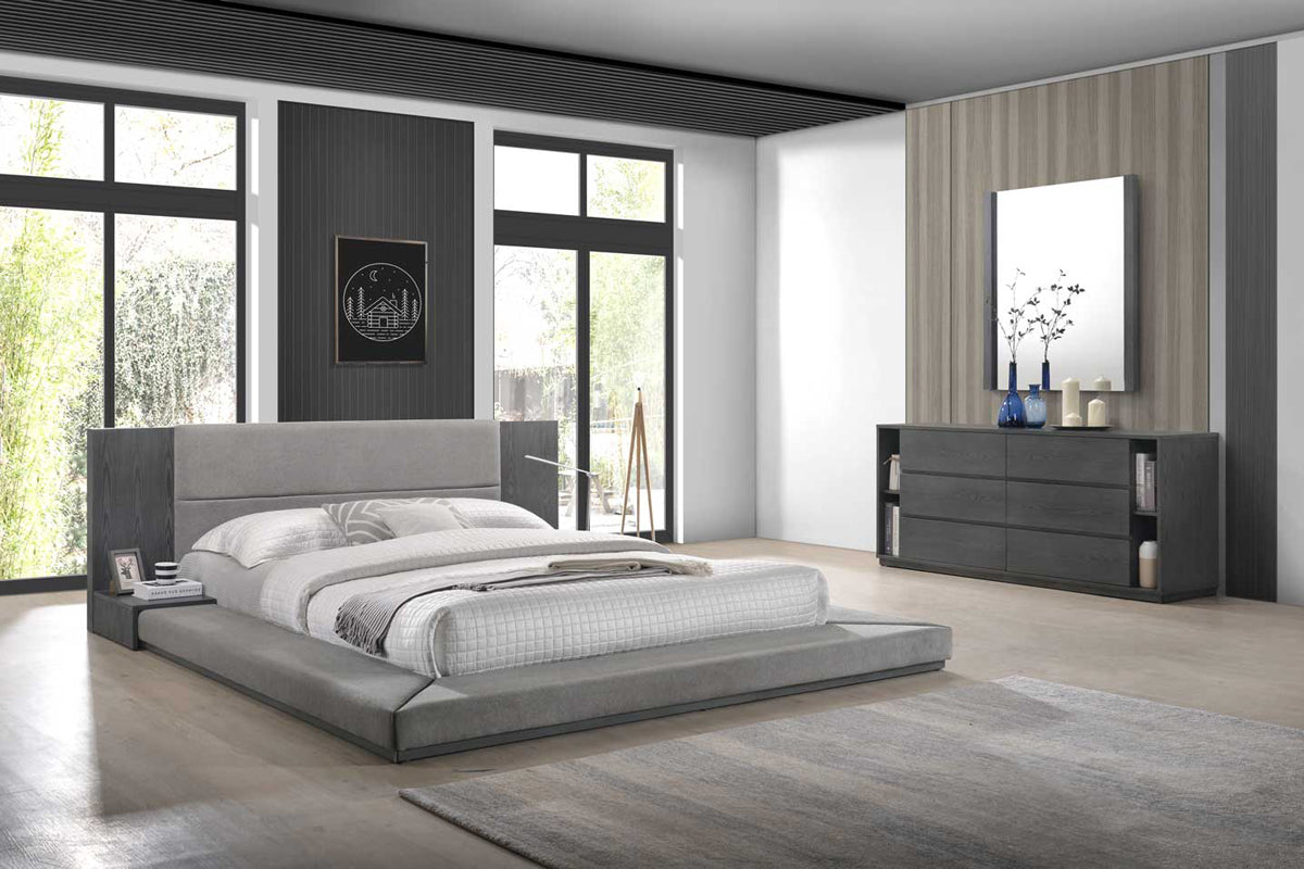 Queen Jagger Modern Grey Bedroom Set by VIG Furniture - View 1