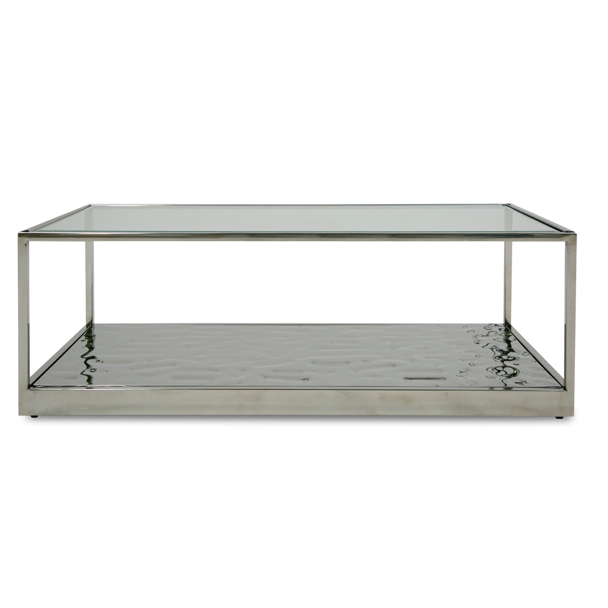 Braxton - Contemporary Clear Wave Glass Coffee Table by VIG Furniture - View 1