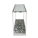 Braxton - Contemporary Clear Wave Glass Console Table by VIG Furniture - View 2