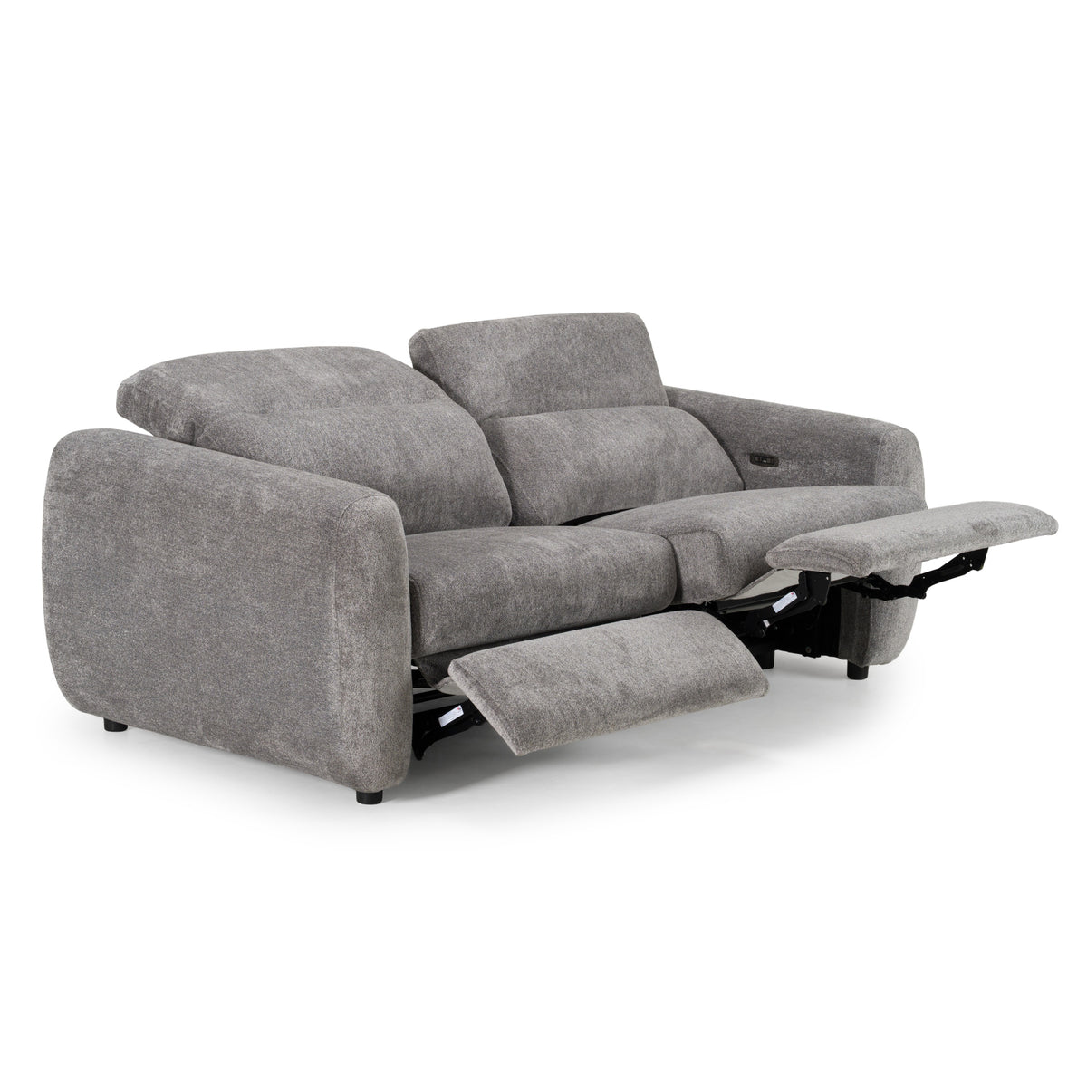 Brevig - Modern Grey Fabric Sofa w/ 2 Recliners by VIG Furniture - View 3
