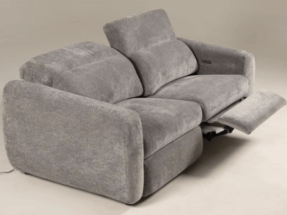 Brevig - Modern Grey Fabric Sofa w/ 2 Recliners by VIG Furniture - View 7