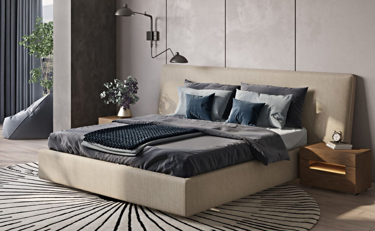 Brittany - Modern Beige Fabric Bed by VIG Furniture - View 7