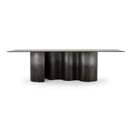 Brompton - Modern Grey Glass + Gun Metal Grey Dining Table by VIG Furniture - View 1
