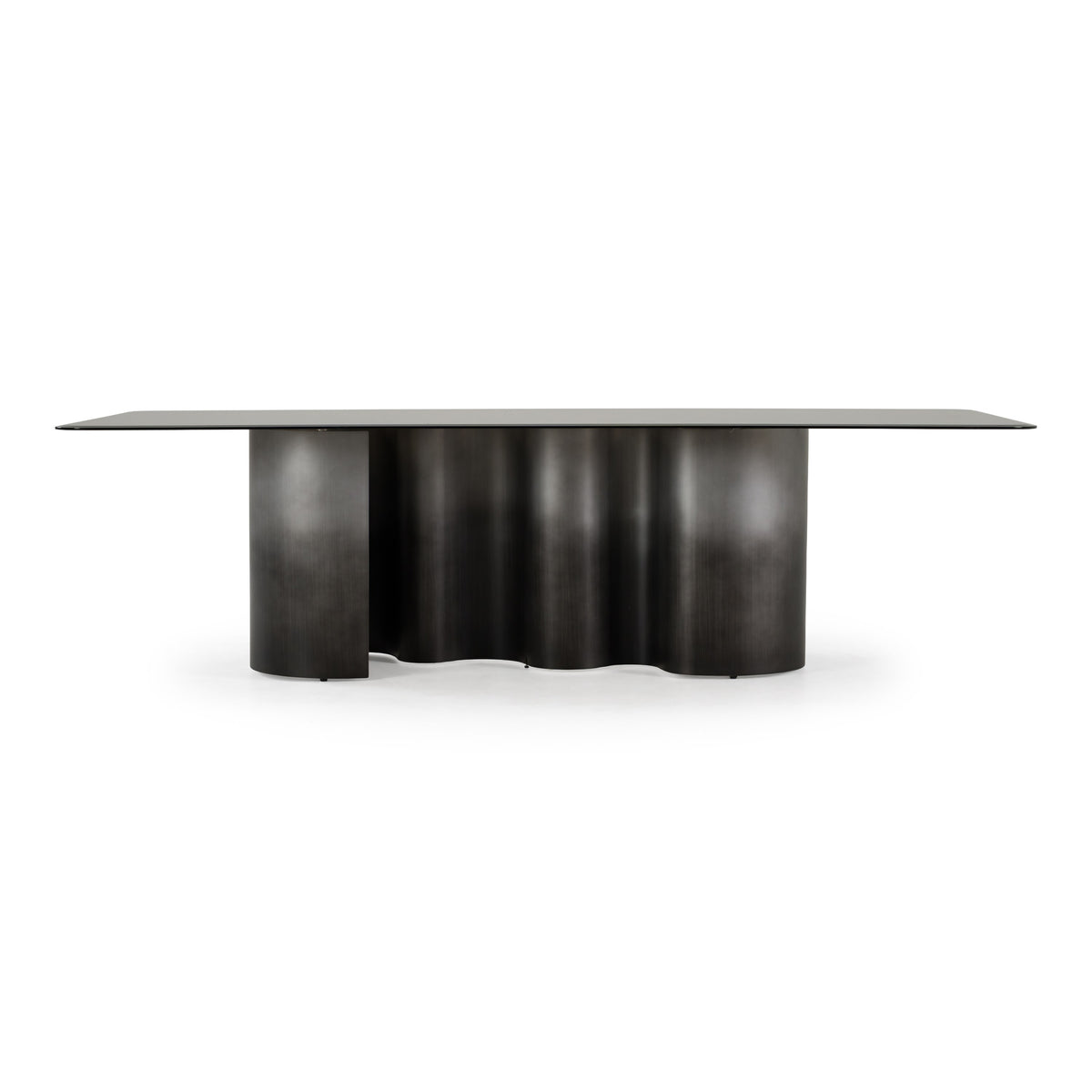 Brompton - Modern Grey Glass + Gun Metal Grey Dining Table by VIG Furniture - View 1