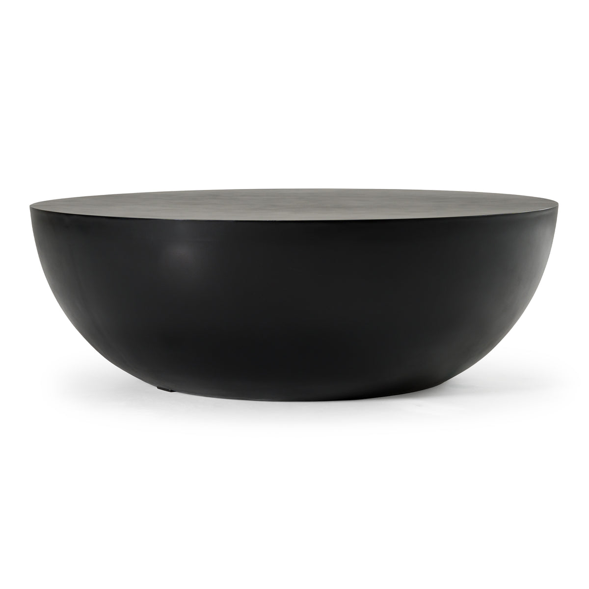 Bronte - Modern Black Concrete Round Coffee Table by VIG Furniture - View 1