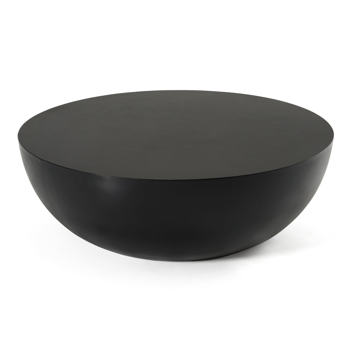 Bronte - Modern Black Concrete Round Coffee Table by VIG Furniture - View 3