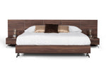 Queen Brooklyn - Italian Modern Walnut Bed + Nightstands Set by VIG Furniture - View 1
