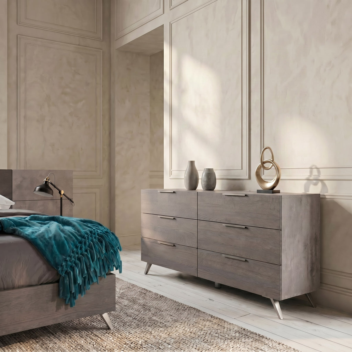 Bronx Italian Modern Faux Concrete & Grey Dresser by VIG Furniture - View 6
