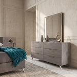 Queen Bronx Italian Modern Faux Concrete & Grey Bedroom Set