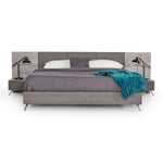 Queen Bronx Italian Modern Faux Concrete & Grey Bedroom Set