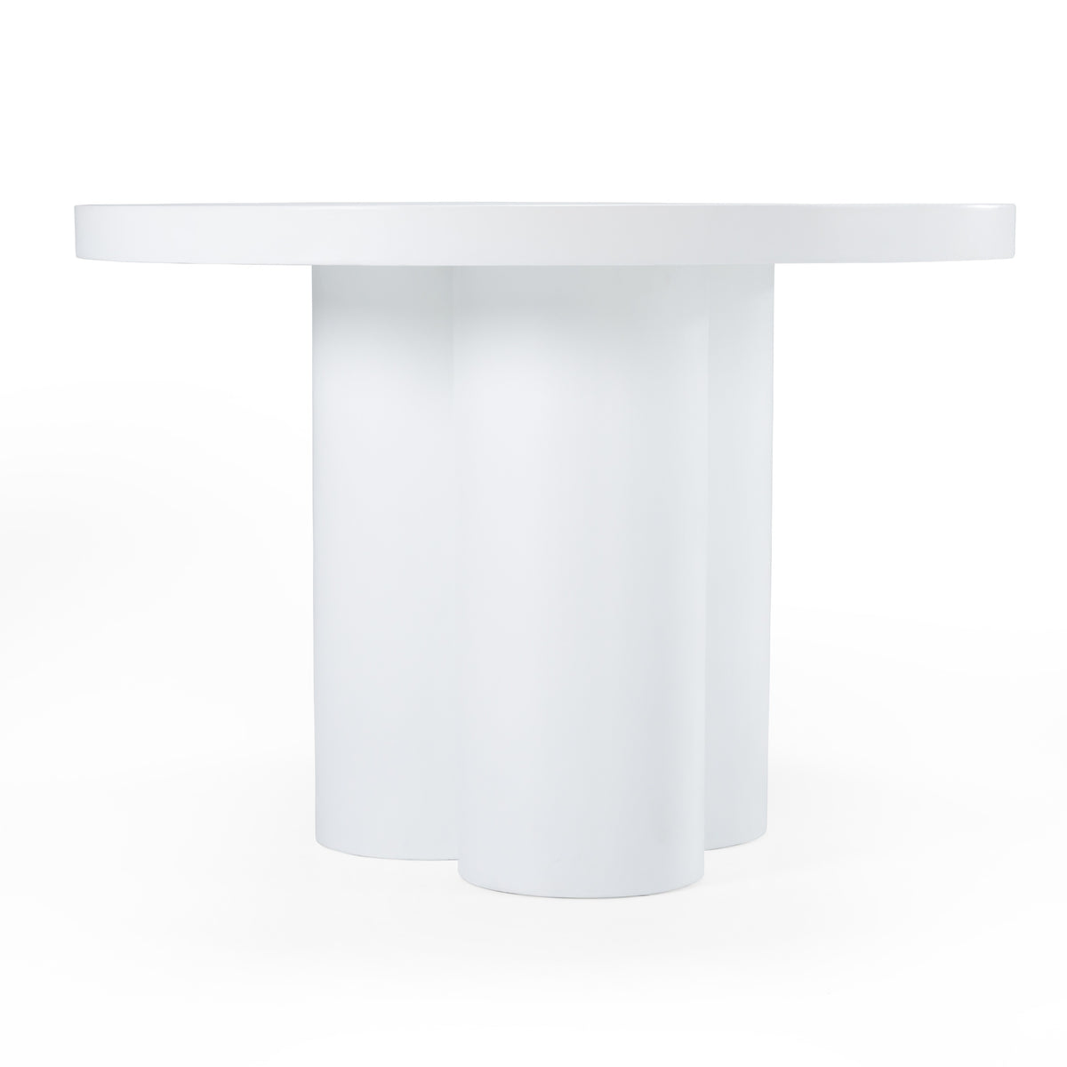 Bruni - Modern White Concrete Round Dining Table by VIG Furniture - View 1