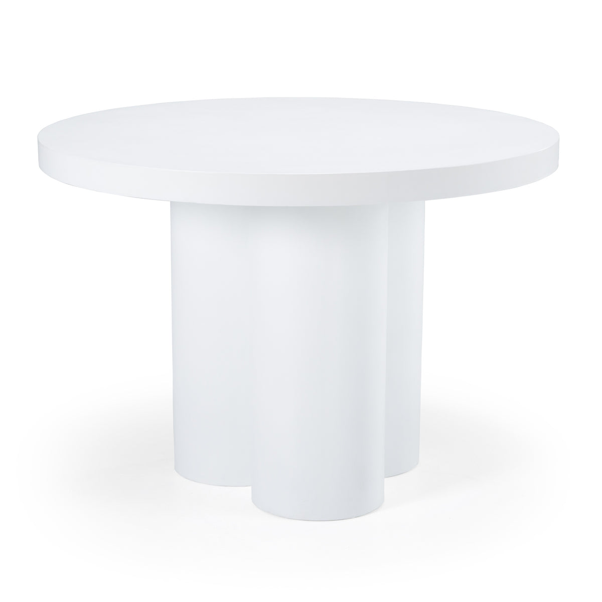Bruni - Modern White Concrete Round Dining Table by VIG Furniture - View 3