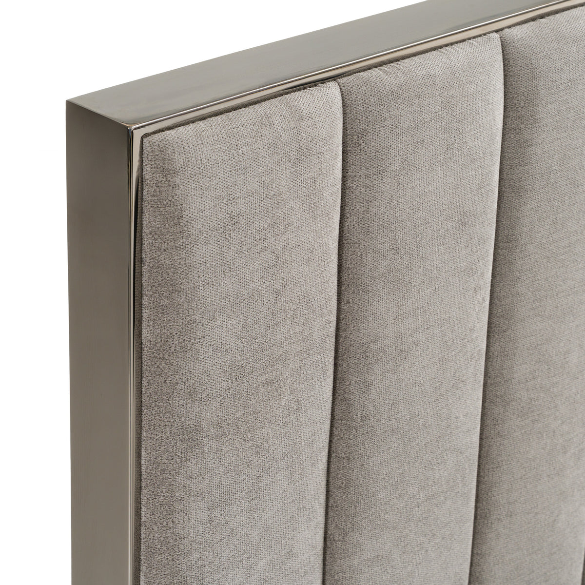 Buckley - Modern Grey & Black Stainless Steel Bed by VIG Furniture - View 6