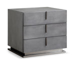 Eastern King Buckley - Grey & Black Stainless Steel Bedroom Set