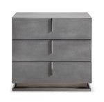 Buckley Modern Cracked Grey 3-Drawer Nightstand by VIG Furniture - View 1