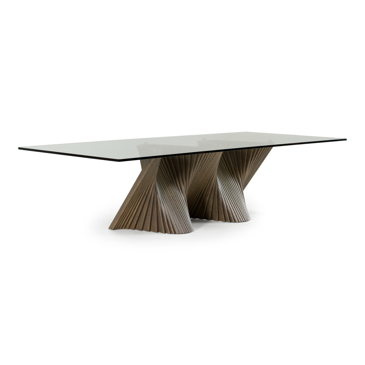 Byer - Modern Glass + Grey Ash Dining Table by VIG Furniture - View 2
