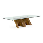 Byer - Modern Glass + Walnut Dining Table by VIG Furniture - View 2