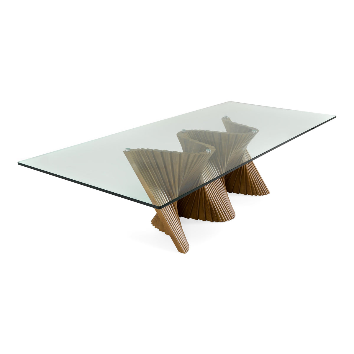 Byer - Modern Glass + Walnut Dining Table by VIG Furniture - View 4
