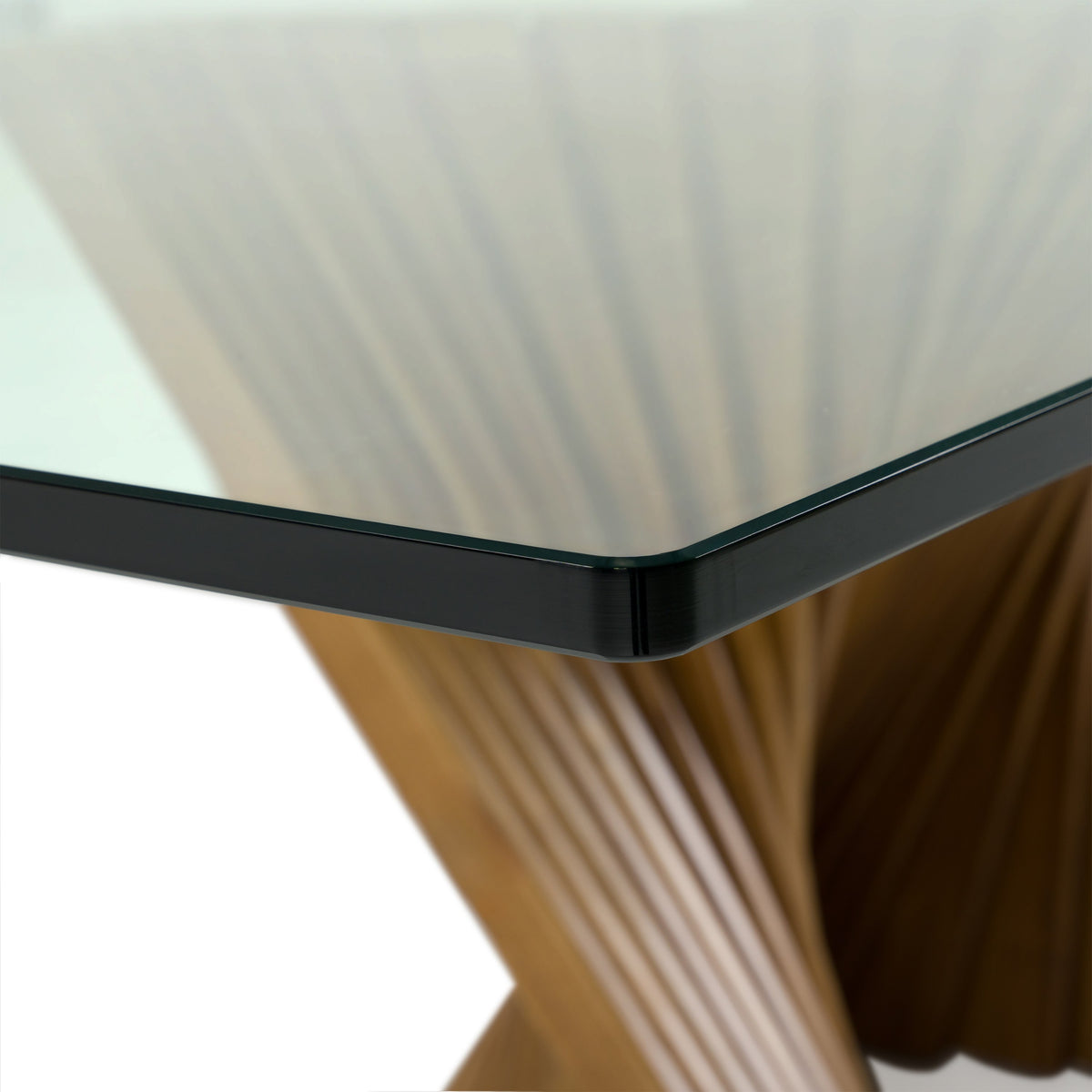 Byer - Modern Glass + Walnut Dining Table by VIG Furniture - View 6
