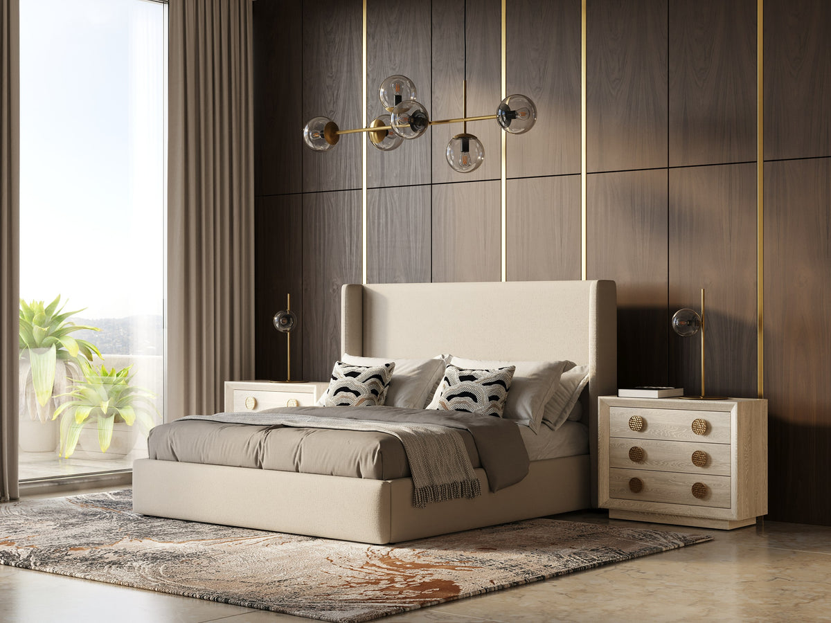 Byrne - Modern Beige Fabric Bed by VIG Furniture - View 9