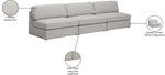 Beckham - Modular 3 Seat Armless Sofa
