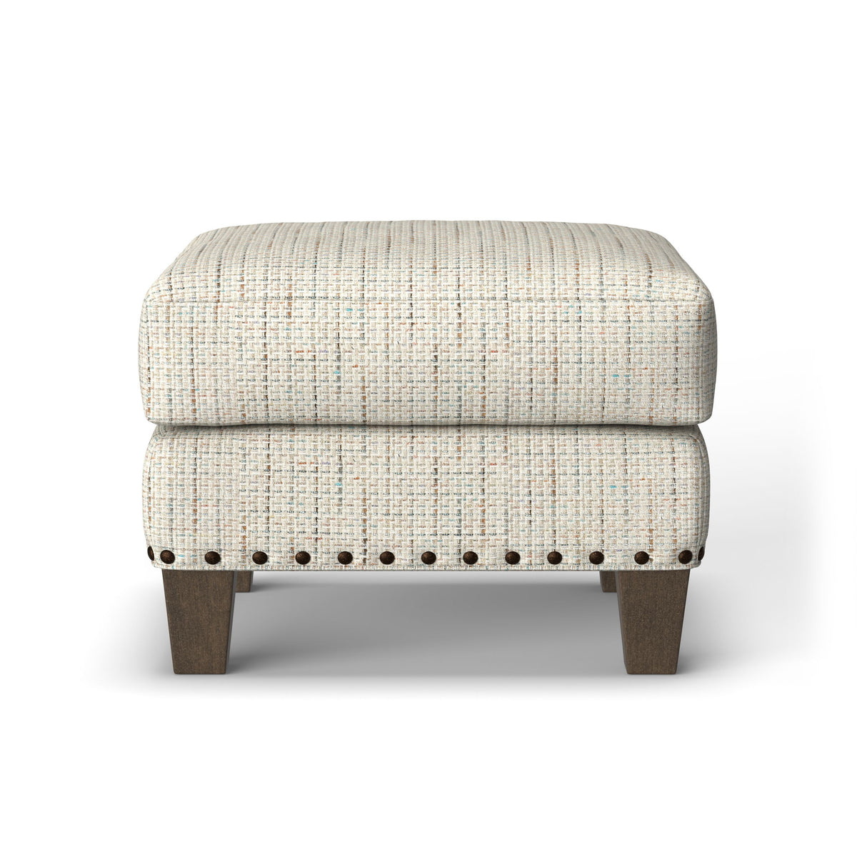Gianna - Fabric Ottoman With Nailhead Trim