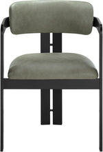 Aurum - Vegan Leather Upholstered Dining Chair With Graphite Black Base (Set of 2)