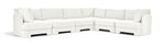 Hammond - Velvet Performance Fabric Upholstered 6 Piece Corner Sectional