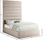 Adam - Linen Fabric Bed With 89" Headboard