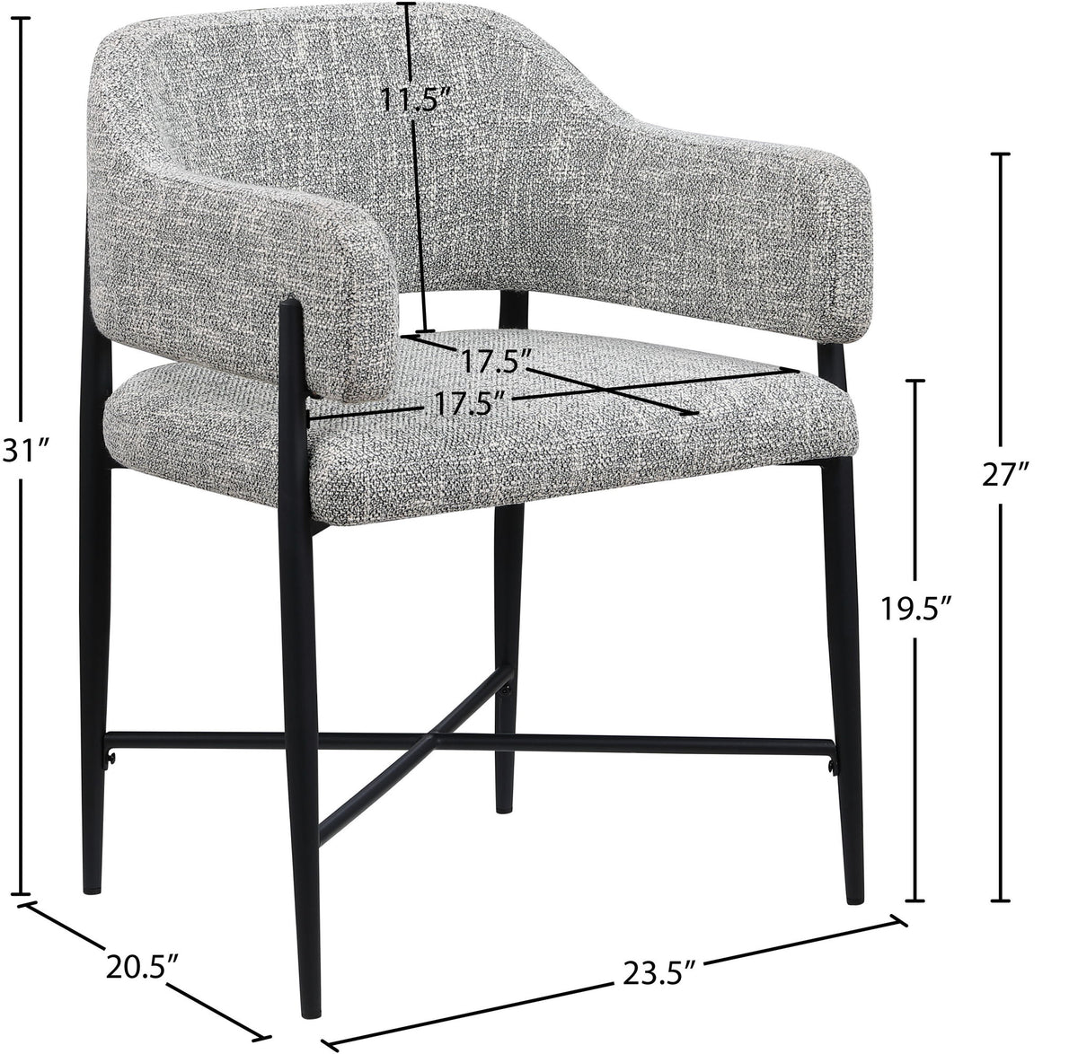 Dame - Fabric Upholstered Dining Chair (Set of 2)
