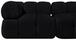 Orin - Velvet Performance Fabric Upholstered 2 Piece Modular Sofa (2 Corner Chairs)