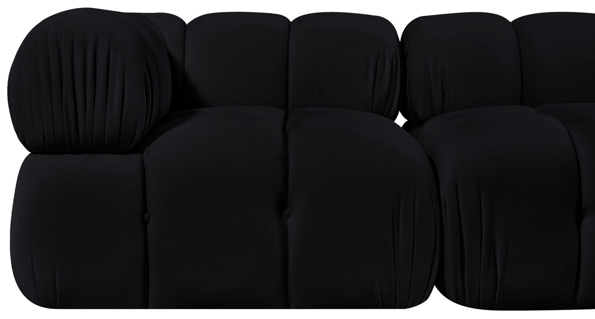 Orin - Velvet Performance Fabric Upholstered 2 Piece Modular Sofa (2 Corner Chairs)