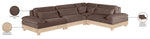 Turin - Chenille Fabric Upholstered Modular Sectional - Brown