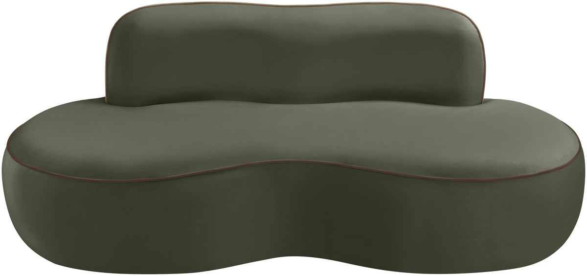 Swerve - Velvet 77" Upholstered Loveseat