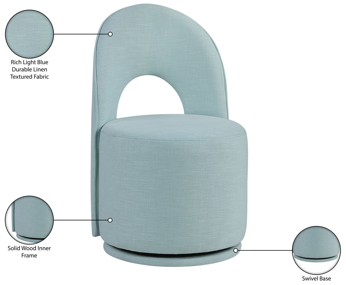 Cirelle - Linen Textured Performance Fabric Dining Chair (Set of 2)