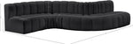 Arc - Faux Leather 6 Piece Curved Modular Sofa